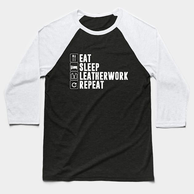 Leatherwork and Repeat Baseball T-Shirt by Cooldruck